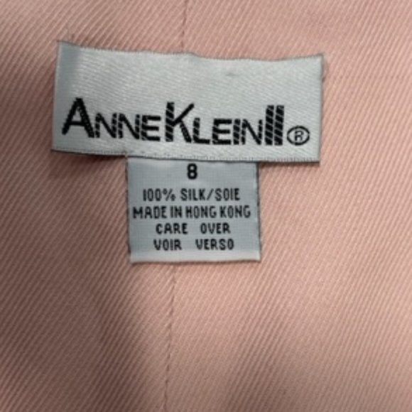 ANNE KLEIN II | Vintage 90s 100% Silk Pastel Pink Vest ~ NEW - Picture 11 of 11